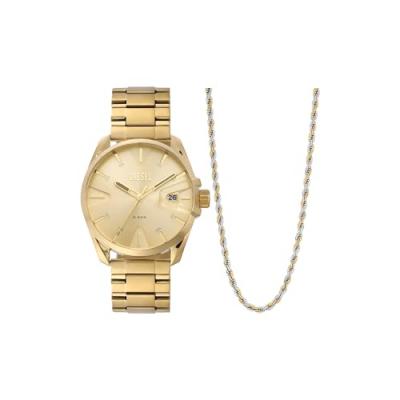 DIESEL Montre Homme  DZ2163SET - Bracelet Acier Dor&eacute;