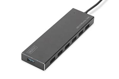 DIGITUS  Usb 3.0 Hub 7 Port With 5v/3.5a Power Adapter Noir