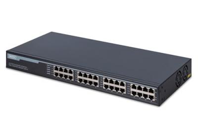 DIGITUS DN-95116 network switch Gigabit Ethernet (10/100/1000) Grey 1U Power over Ethernet (PoE)