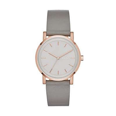DKNY  Montre femme  NY2341 cuir gris. Couleur: Gris