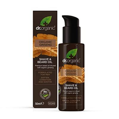 DR.ORGANIC Dr. Organic Huile &agrave; Barbe et &agrave; Raser au Ginseng Bio 50 ml