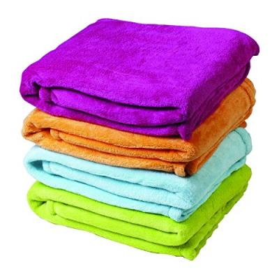 DOUX NID Domiva Couverture Microlon 100x150 Cm Fuchsia - 