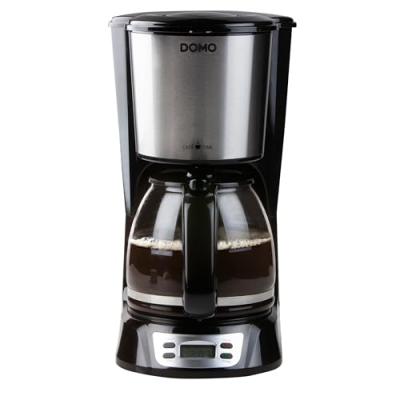 DOMO  DO708K - Cafeti&egrave;re - 12 tasses - noir/inox