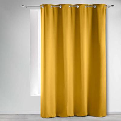 CDaffaires Rideau a oeillets 140 x 240 cm occultant uni occult Miel