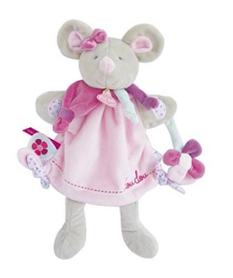 DOUDOU ET COMPAGNIE Doudou marionnette souris pearly - 