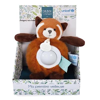 DOUDOU ET COMPAGNIE  - Veilleuse - Panda roux - Marron - 20 cm - B&eacute;b&eacute; & Moi - Unicef - DC3994