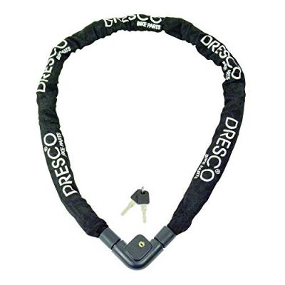 DRESCO  serrure &agrave; cha&icirc;ne 150 cm x 10 mm acier/polyester noir