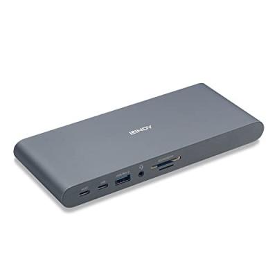 LINDY  - station d'accueil - USB-C 3.2 Gen 1 / Thunderbolt 3 / Thunderbolt 4 - HDMI, 2 x DP - 1GbE
