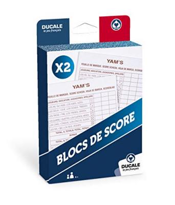 CARTAMUNDI Jeu Traditionnel Ducale - 2 Blocs De Score Yam's - Eco Format