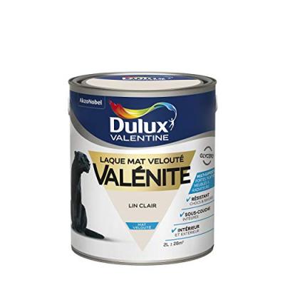 DULUX Peinture Laque Val&eacute;nite Mat Lin Clair 2 l  Valentine Lin Clair
