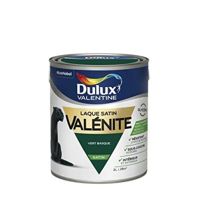 DULUX VALENTINE Laque boiseries et m&eacute;tal Val&eacute;nite  satin vert basque 2L