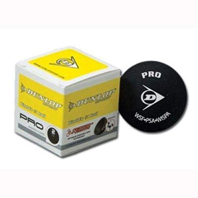 DUNLOP  D N 1SR Squash Ball, Noir - 1 Balle