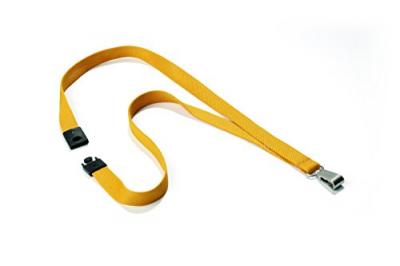 DURABLE  SOFT COLOUR Lacet textile avec mousqueton Ocre