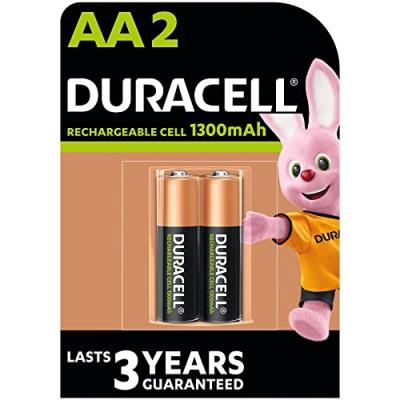DURACELL  2 piles rechargeables AA  Duralock