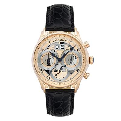 THOMAS EARNSHAW Montre Homme EARNSHAW ES-8260-05 - Bracelet Cuir Noir