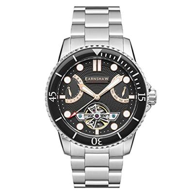 EARNSHAW Montre automatique acier inoxydable JERVIS Acier inoxydable Noir