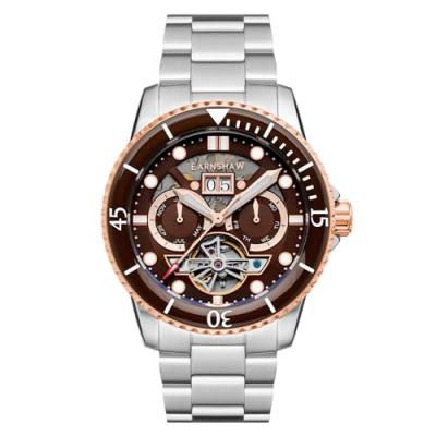 EARNSHAW Montre automatique DUNCAN  Acier inoxydable Marron