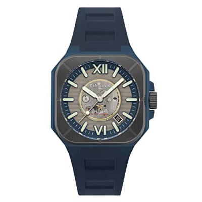 EARNSHAW Montre automatique ARMOURY SKELETON AUTOMATIC  Silicone Bleu
