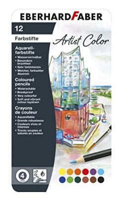 EBERHARD FABER GMBH Eberhard Faber - 516013 Aquarellfarbstift Avec Blechetui De 12 Pinceaux