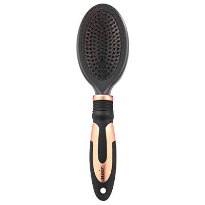EBI  Brosse Avec Embouts M&eacute;talliques L - 23x6,5cm - Noir - Pour Chien
