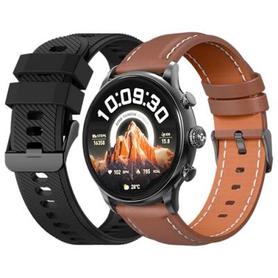 ECHO Montre Connectee  Rainbow Voyager Noir + Bracelet Marron