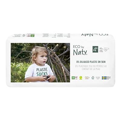  NATY - Lot de 2 paquets de couches Taille 4+ Maxi+ 9-20 kg 42 pcs