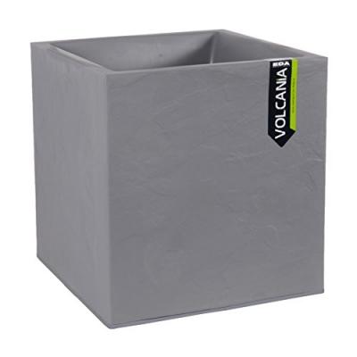 EDA Bac carr&eacute; Volcania plastique L39 H43 cm 35L gris galet