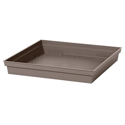 EDA  - Soucoupe plastique carr&eacute; toscane pot carr&eacute; 22 l 26,7 x 26,7