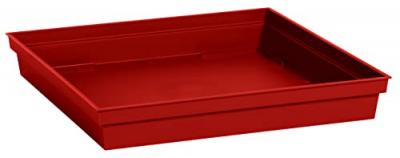 EDA  - Soucoupe plastique carr&eacute; toscane pot carr&eacute; 22 l 26,7 x 26,7