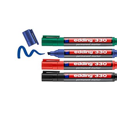 MAJUSCULE  - Marqueur Permanent First Biseautee - Pochette De 4