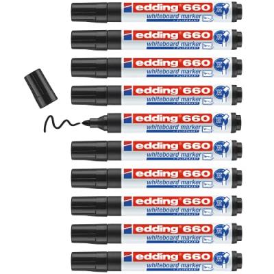 EDDING Stylo -  - E 660 - Pointe Ogive - Noir - Lot De 10