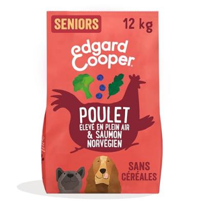 EDGARD & COOPER Croquette Naturelle Chien Senior 12kg Poulet-Saumon