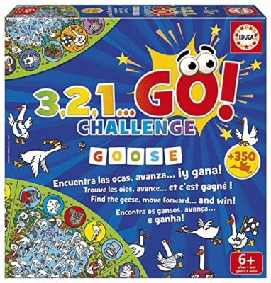 EDUCA  Borras 3.2.1 Go Challenge Goose Interactive Board Game Bleu