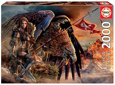 EDUCA  Borras 2000 Pieces Eagle Rider Wooden Puzzle Multicolore