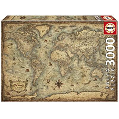 EDUCA  Borras 3000 Pieces World Map Puzzle Dor&eacute;