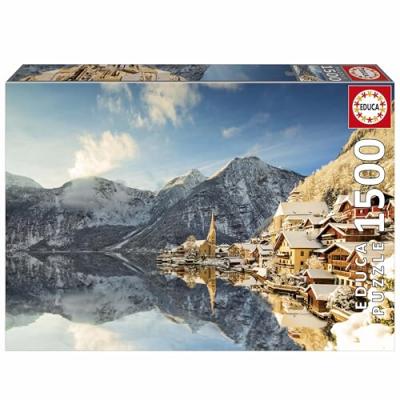 EDUCA Puzzle -  - Hallstatt Hiver - 1500 pi&egrave;ces - Paysage - 85 x 60 cm - Adulte
