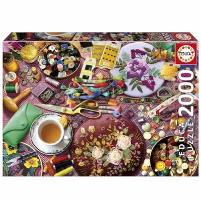 EDUCA Puzzle -  - La Table de Couture - 2000 pi&egrave;ces - 96x68 cm - &Agrave; partir de 15 ans