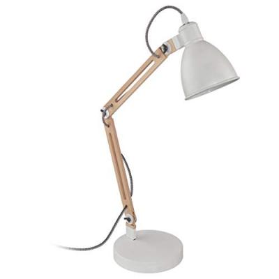 EGLO  96957 Lampe de Table, Acier, 28 W, Blanc, Taille Unique