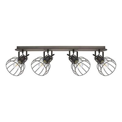 EGLO Sambatello barre de projecteur &agrave; 4 lampes marron, argent