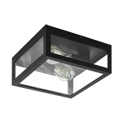 EGLO Amezola 2 lampes ext&eacute;rieures d&eacute;coratives flush noir ip44