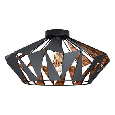 EGLO  Plafonnier Carlton, &Oslash; 47 cm, noir/cuivr&eacute;