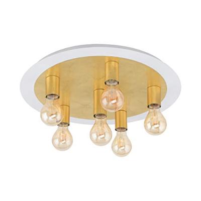 EGLO  Pasano Plafonnier en Acier 4 W Blanc/Dor&eacute;