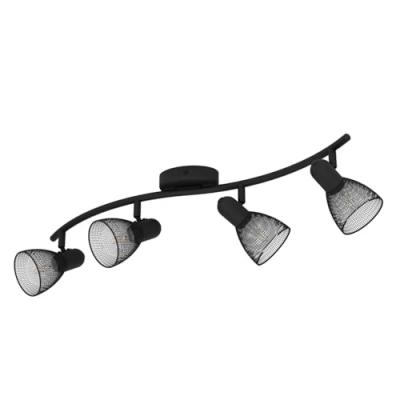 EGLO Spot quatre lumieres Carovigno - Acier noir - 28W