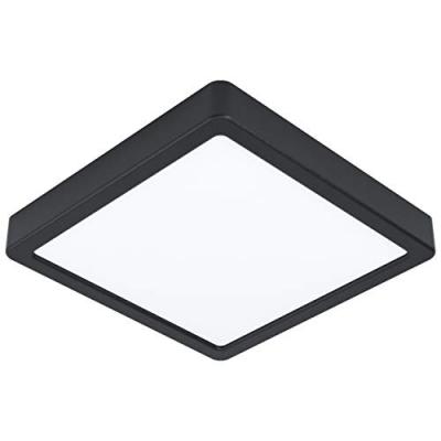EGLO  Plafonnier LED Fueva 5, IP20 noir 21x21&nbsp;cm