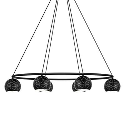 EGLO Cantallops plafonnier suspendu 6 lampes noir