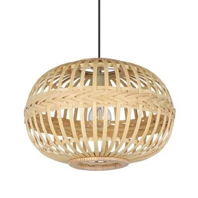 EGLO  Suspension Amsfield en bambou, forme ovale