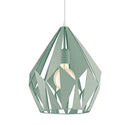 EGLO Carlton Plafonnier Wire Frame Suspension Vert Clair Pastel