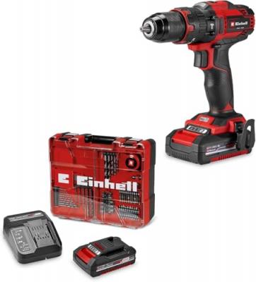 EINHELL  Perceuse-visseuse percussion TE-CD 18/40 Li-i 64 (1x2,0 Ah) - 18V - 40Nm - 64 accessoires 