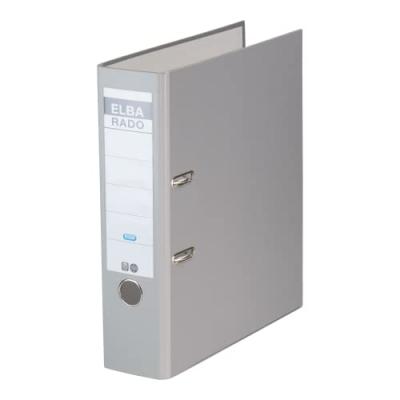 ELBA  Classeur Rado Brillant, Largeur De Dos: 80 Mm, Gris
