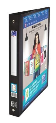 ELBA  Polyvision Classeur &agrave; anneaux A4 Blanc/Noir/Rouge/Bleu, Assortiment, 1 Unit&eacute;